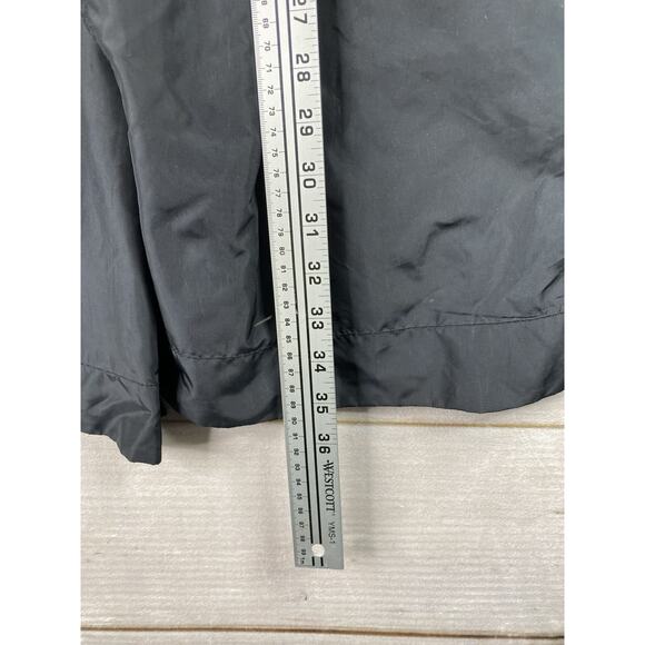 Banana Republic Rain Coat Womens S Black Polyurethane Coated Trench Belted 90s - Picture 4 of 14